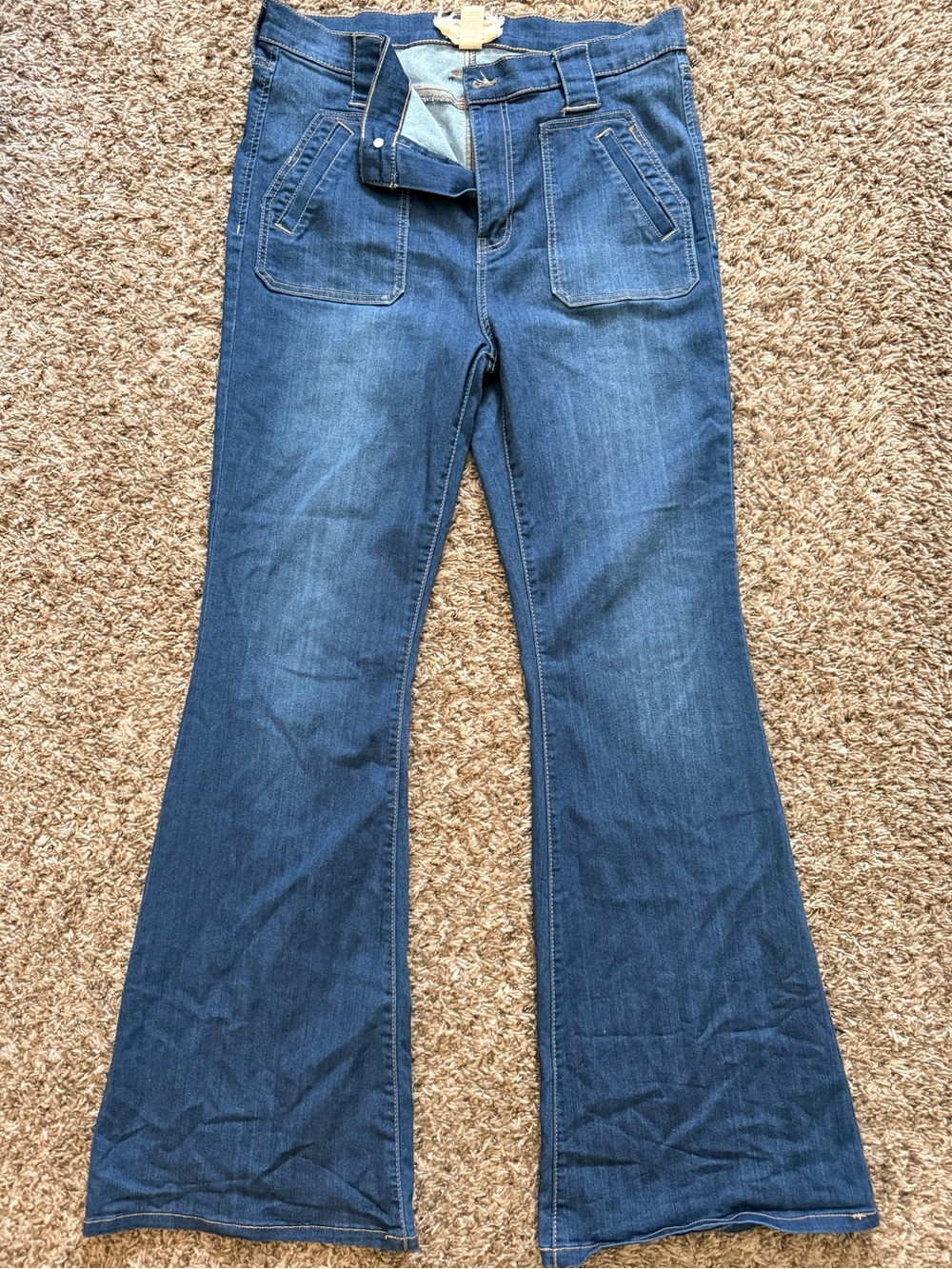 Altar’d State High-Rise Blue Flared Jeans